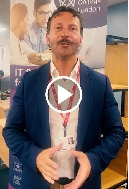 Interview filmed at a conference